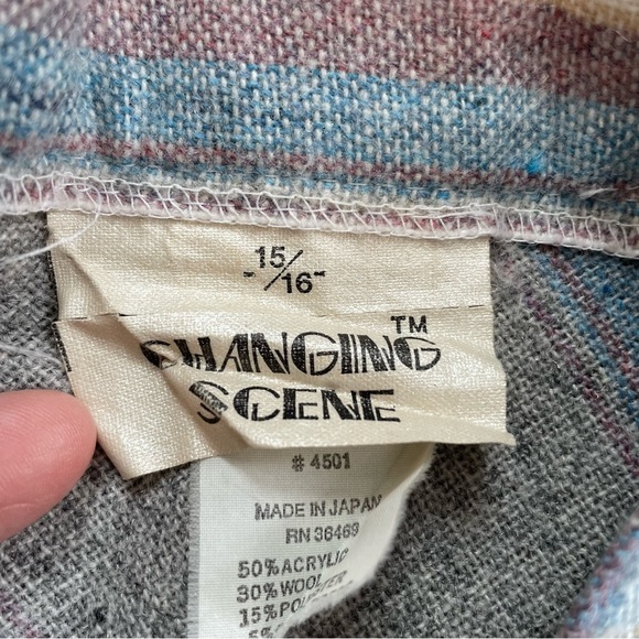 Vintage flannel wool blend skirt (size XS/S) brand: Changing Scene made in Japan - Picture 13 of 13